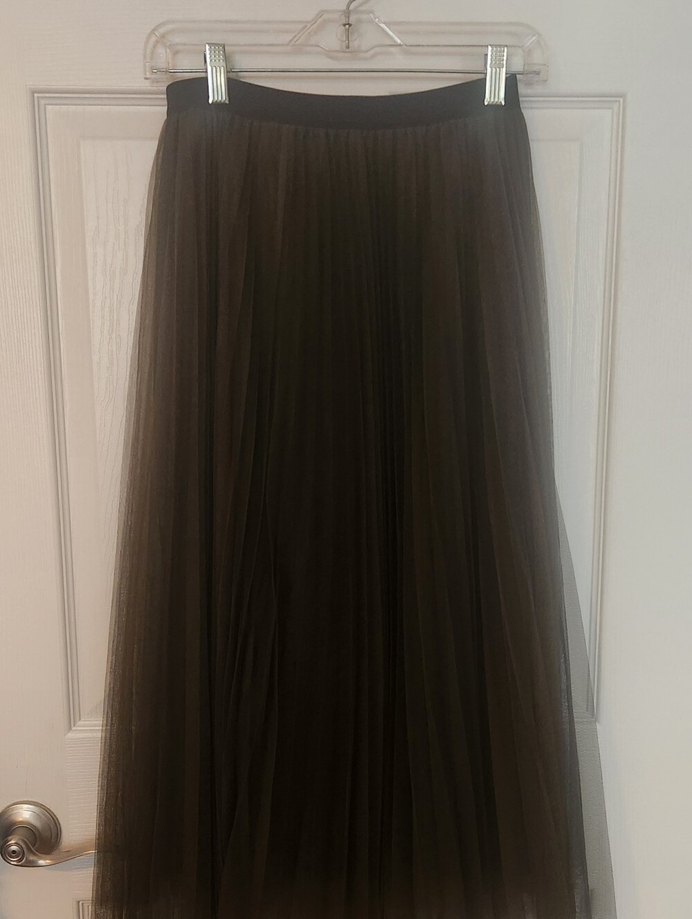 Olive Green Tulle Midi/maxi Skirt